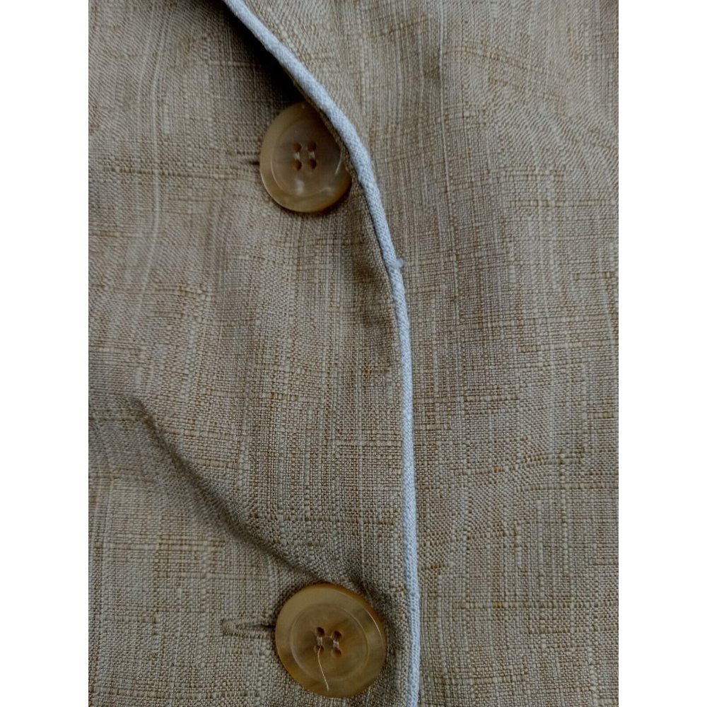 Audrey B Plus Size 22W Blazer 2 Bottons  Long Sleeve  Ribbed  White Pockets - Picture 7 of 13